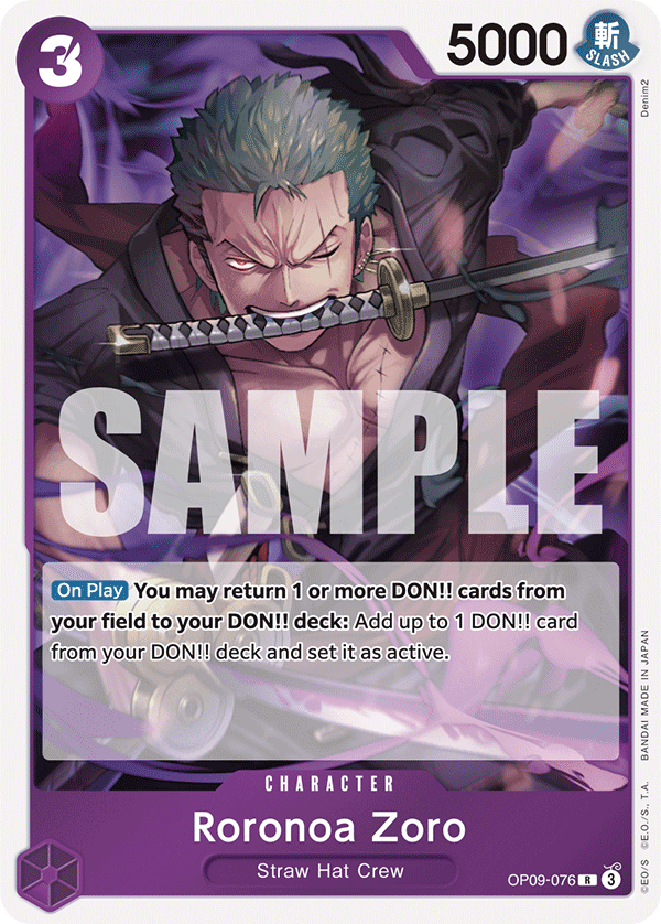 Roronoa Zoro (Character) (OP09-076) (R)