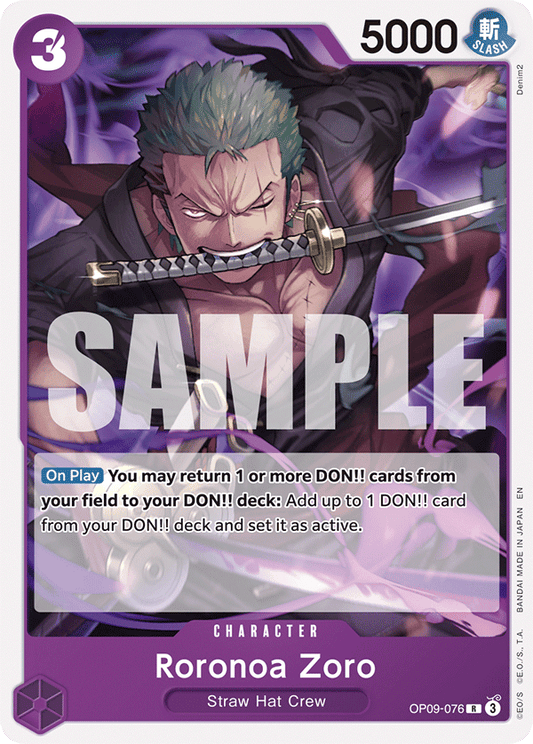 Roronoa Zoro (Character) (OP09-076) (ST26 Reprint) (R)