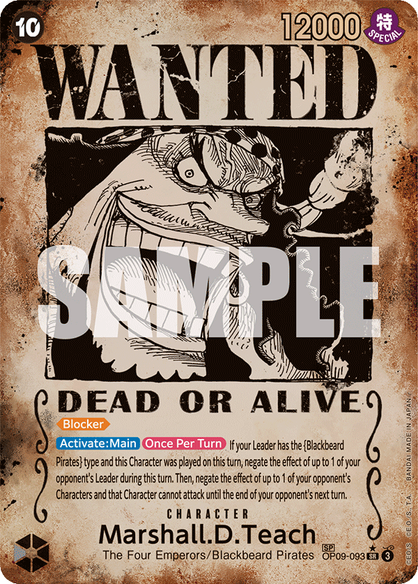 Marshall D Teach (Character) (OP09-093) (SP)