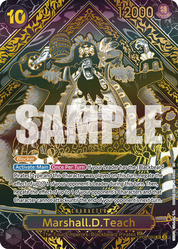 Marshall D Teach (Character) (OP09-093) (SR) (SP) (GOLD)
