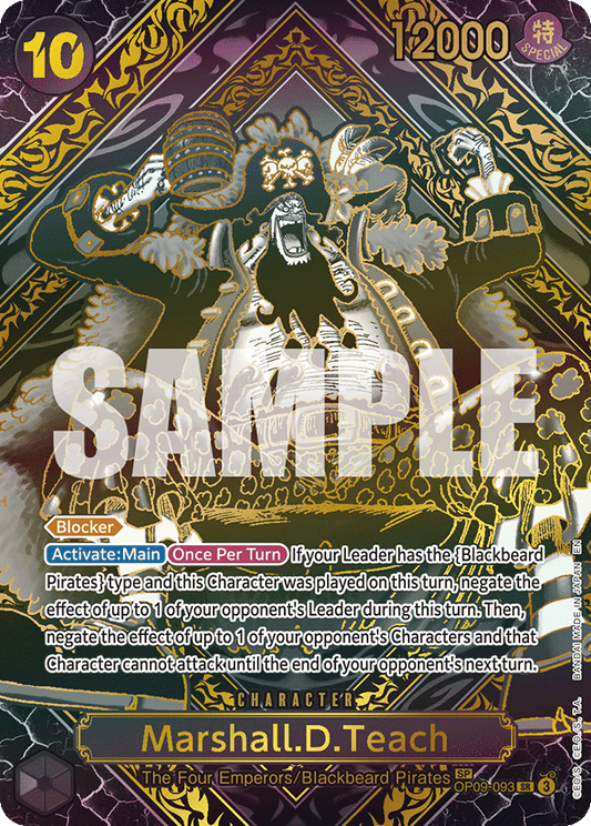 Marshall D Teach (Character) (OP09-093) (SR) (SP) (GOLD)