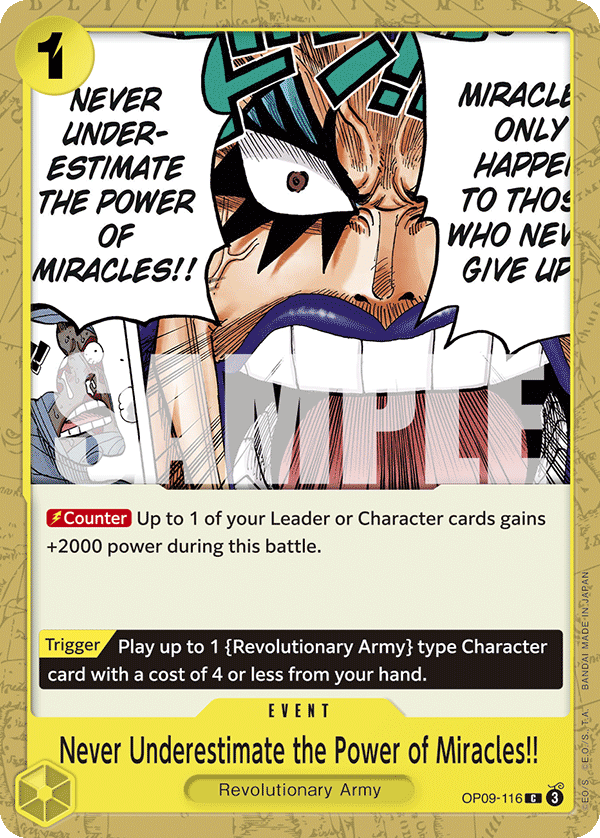 Never Underestimate the Power of Miracles !! (Event) (OP09-116) (C)