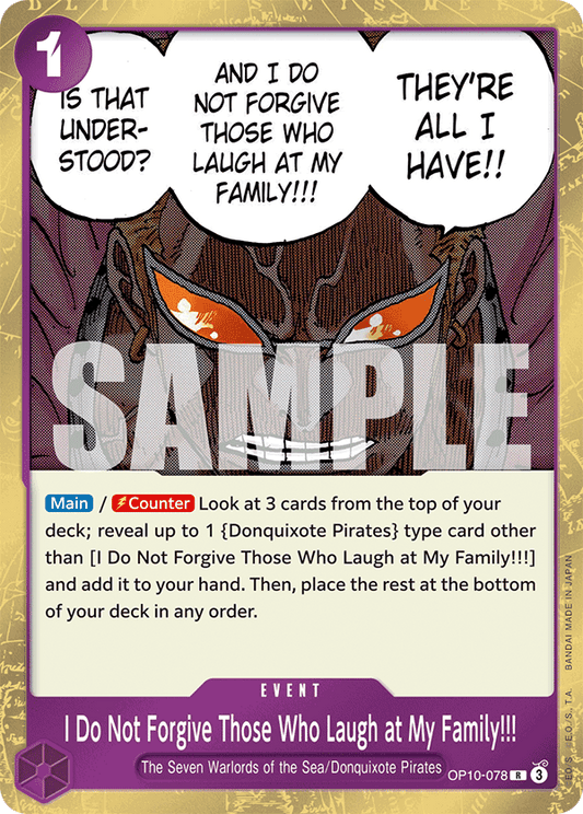 I Do Forgive Those Who Laugh at My Family !!! (Event) (OP10-078) (R)