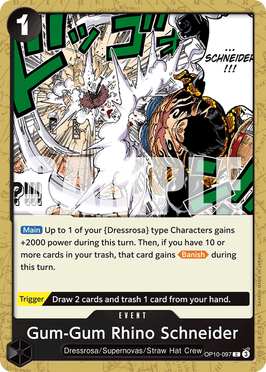Gum-Gum Rhino Schneider (Event) (OP10-097) (C)
