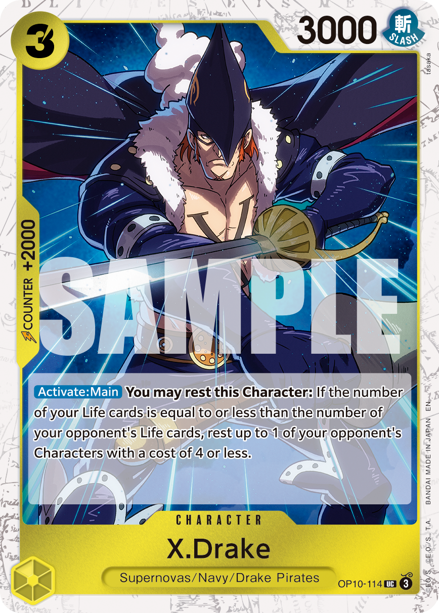 X Drake (Character) (OP10-114) (UC) (Pirate Foil) (PRB02)