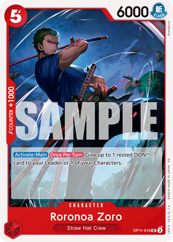 Roronoa Zoro (Character) (OP11-016) (UC)