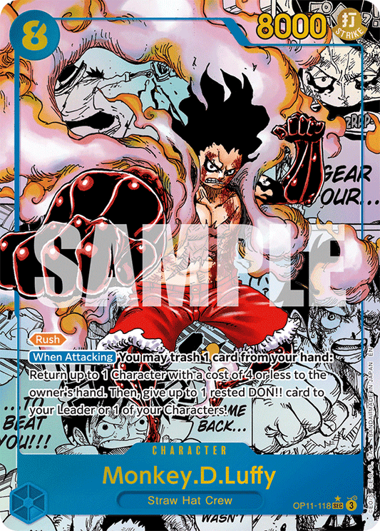 Monkey D Luffy (Character) (OP11-118) (SEC) (Alternate Art) (Manga Rare)