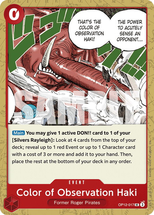 Color of Observation Haki (Event) (OP12-017) (UC)