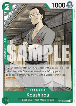 Koushirou (Zoro Deck) (Character) (OP12-027) (UC) (Learn To Play Reprint)