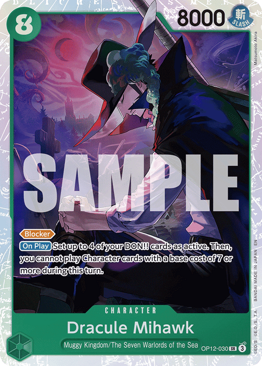 Dracule Mihawk (Character) (OP12-030) (SR)