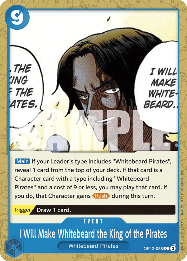 I Will Make White Beard the King of the Pirates (Event) (OP12-058) (C)