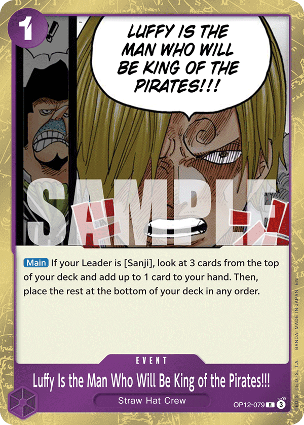 Luffy Is the Man Who Will Be King of the Pirates !!! (Event) (OP12-079) (R)