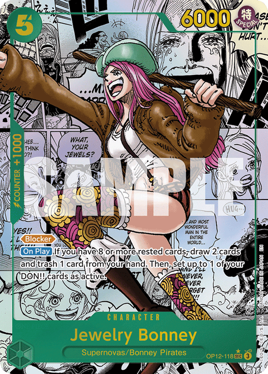 Jewelry Bonney (Character) (OP12-118) (SEC) (Alternate Art) (Manga Rare)