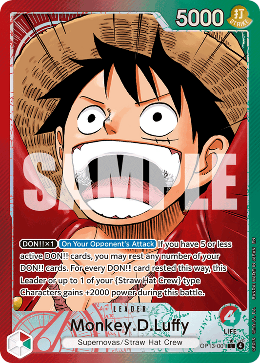 Monkey D Luffy (Leader) (OP13-001) (Alternate Art)