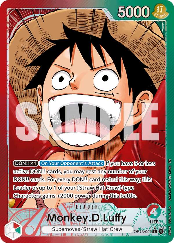 Monkey D Luffy (Leader) (OP13-001) (Alternate Art)