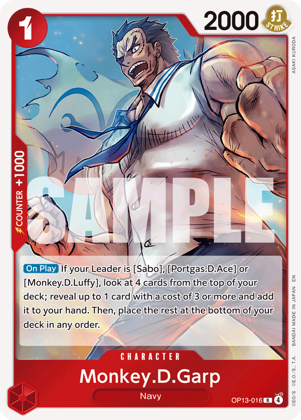 Monkey D Garp (Character) (OP13-016) (R)