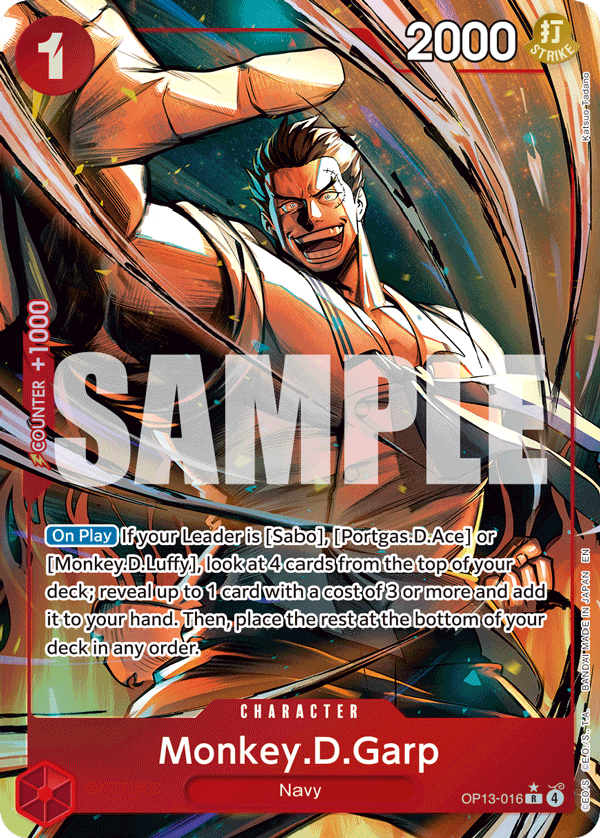 Monkey D Garp (Character) (OP13-016) (R) (Alternate Art)