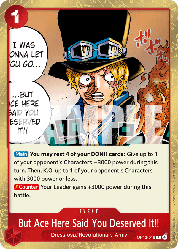 But Ace Here Said You Deserved It !! (Event) (OP13-019) (R)