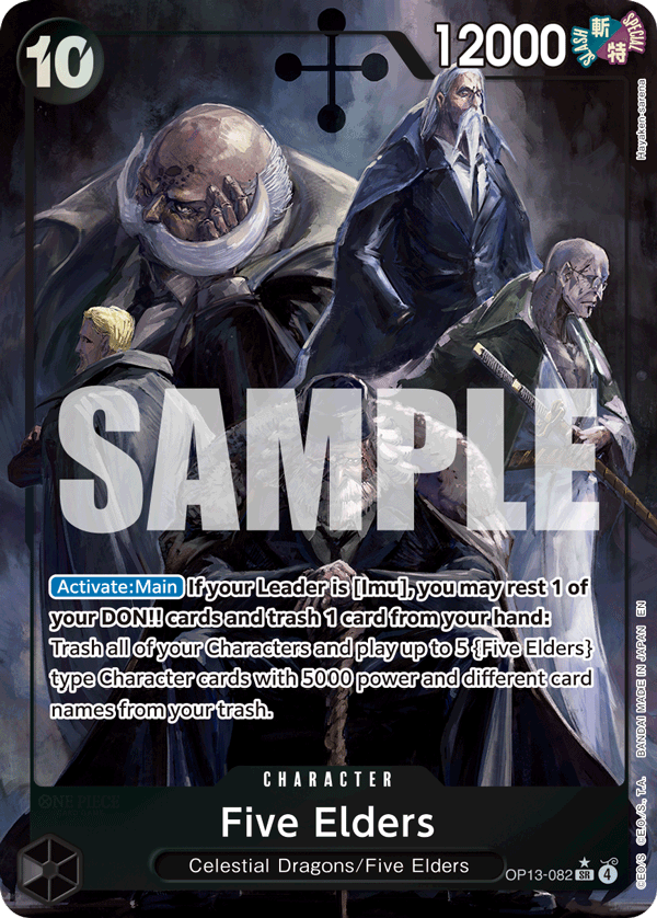 Five Elders (Character) (OP13-082) (SR) (Alternate Art)