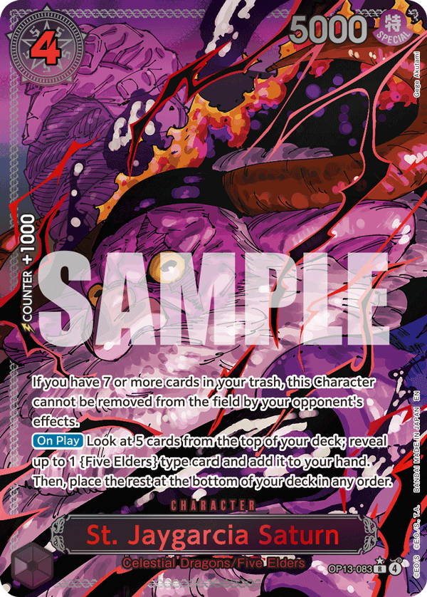 St Jaygarcia Saturn (Character) (OP13-083) (R) (Alternate Art) (SP)