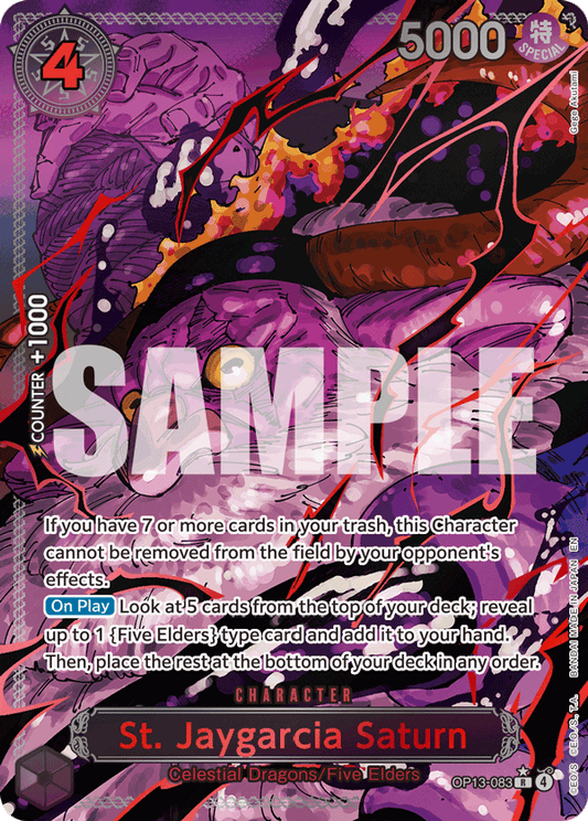 St Jaygarcia Saturn (Character) (OP13-083) (R) (Alternate Art) (SP)