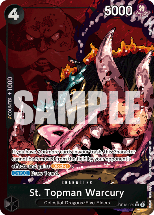 St Topman Warcury (Character) (OP13-089) (R) (Alternate Art)