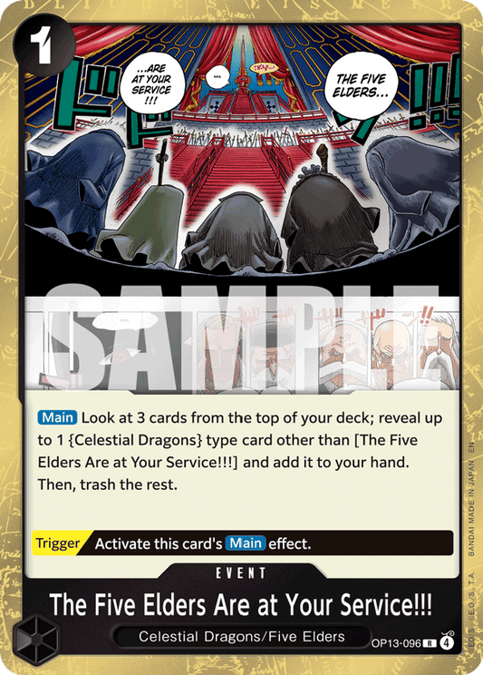 The Five Elders at Your Service !!! (Event) (OP13-096) (R)