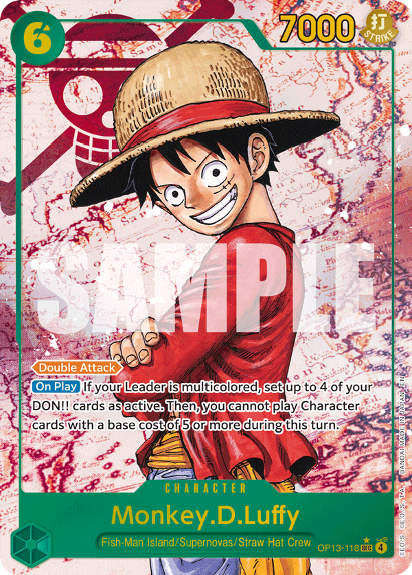 Monkey D Luffy (Character) (OP13-118) (SEC) (Alternate Art)