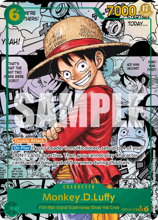 Monkey D Luffy (Character) (OP13-118) (SEC) (Alternate Art) (Manga Rare)