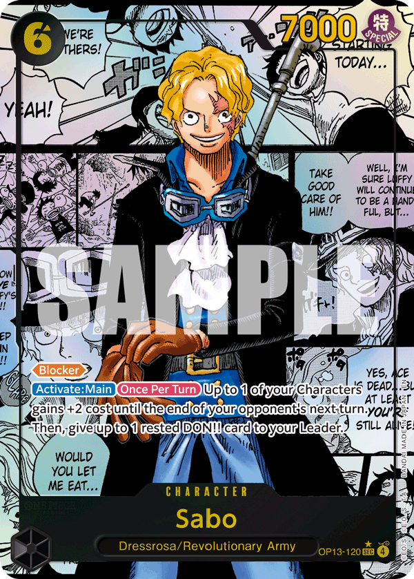 Sabo (Character) (OP13-120) (SEC) (Alternate Art) (Manga Rare)