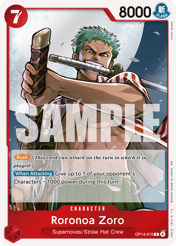 Roronoa Zoro (Character) (OP14-015) (R)