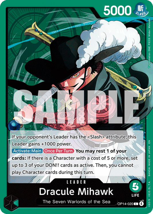Dracule Mihawk (Leader) (OP14-020) (L)