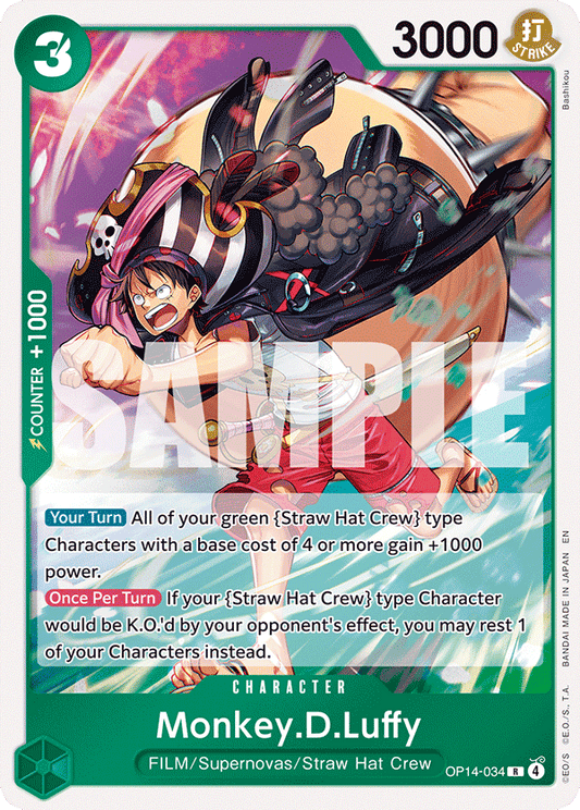 Monkey D Luffy (Character) (OP14-034) (R)