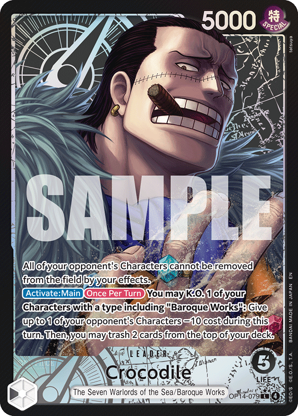 Crocodile (Leader) (OP14-079) (L) (Alternate Art)