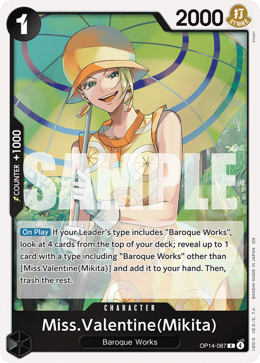 Miss Valentine (Mikita) (Character) (OP14-087) (R)