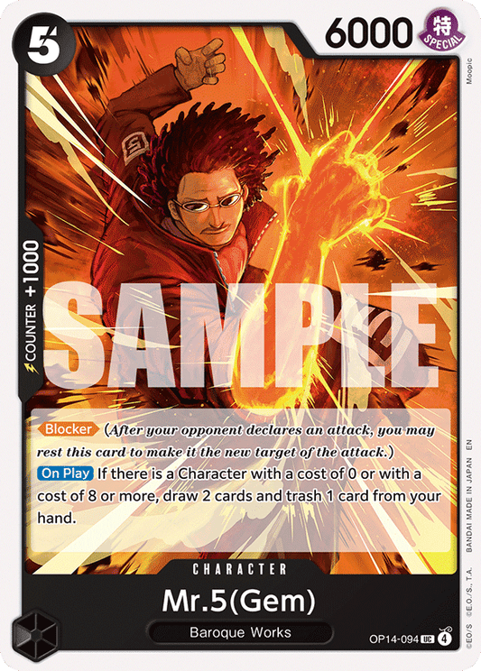 Mr. 5 (Gem) (Character) (OP14-094) (UC)