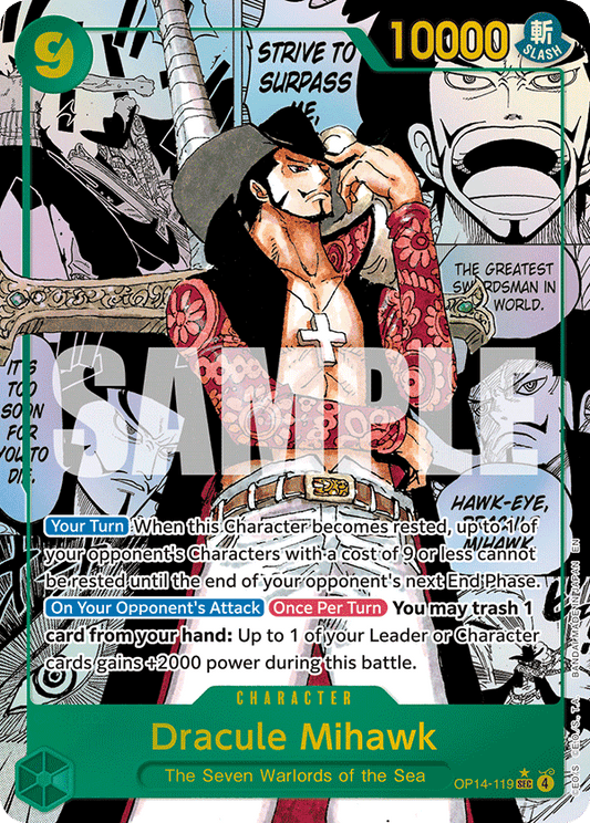 Dracule Mihawk (Character) (OP14-119) (SEC) (Alternate Art) (Manga Parallel)