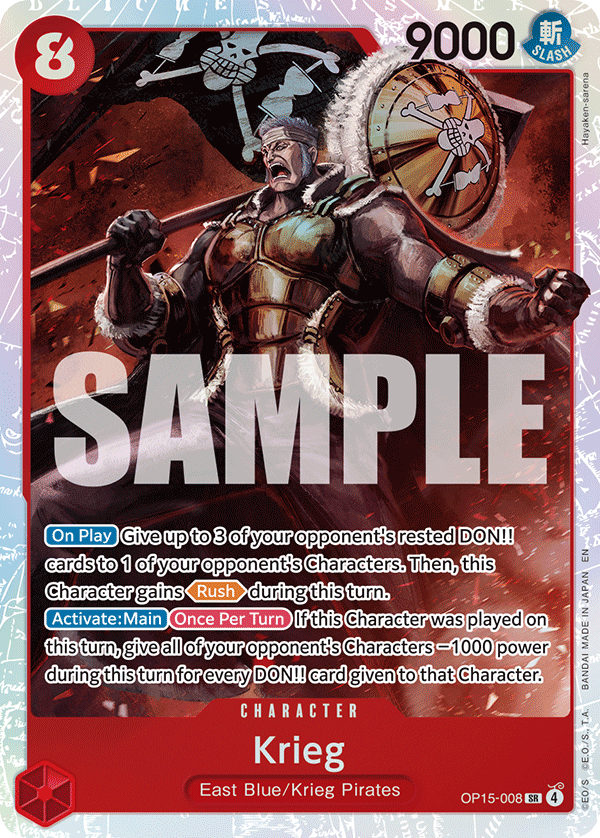 Krieg (Character) (OP15-008) (SR)