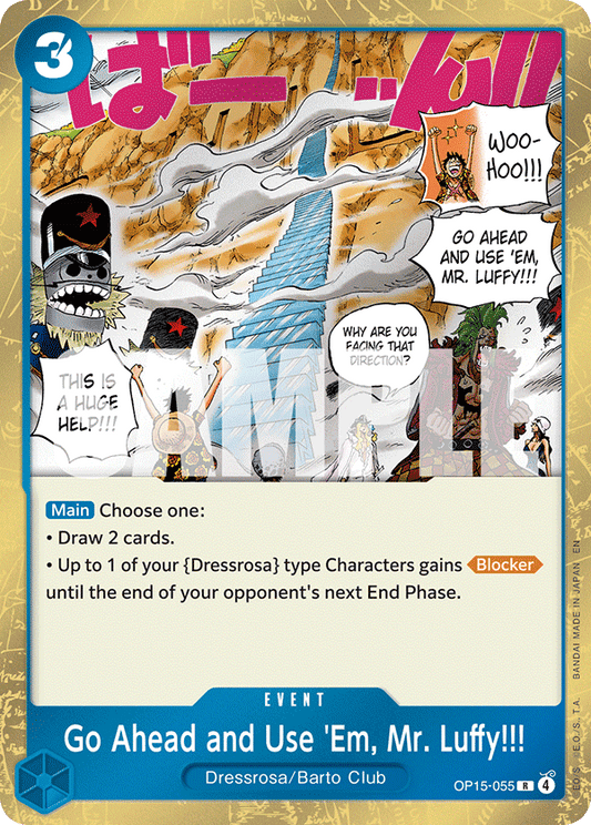 Go Ahead and Use 'Em, Mr. Luffy!!! (Character) (OP15-055) (R)