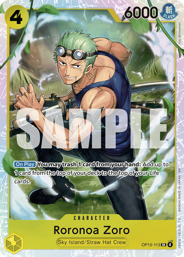 Roronoa Zoro (Character) (OP15-113) (SR)