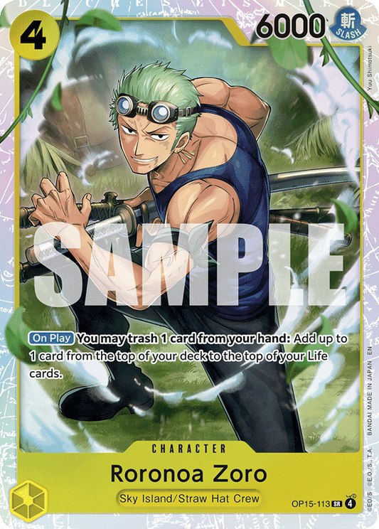 Roronoa Zoro (Character) (OP15-113) (SR)