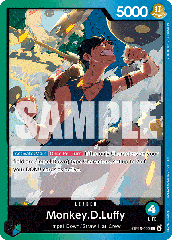 Monkey.D.Luffy (Leader) (OP16-022) (L)