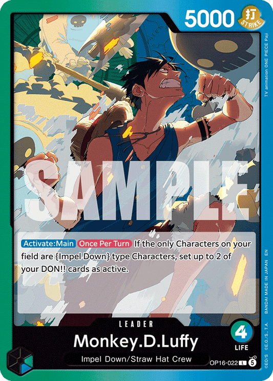 Monkey.D.Luffy (Leader) (OP16-022) (L)