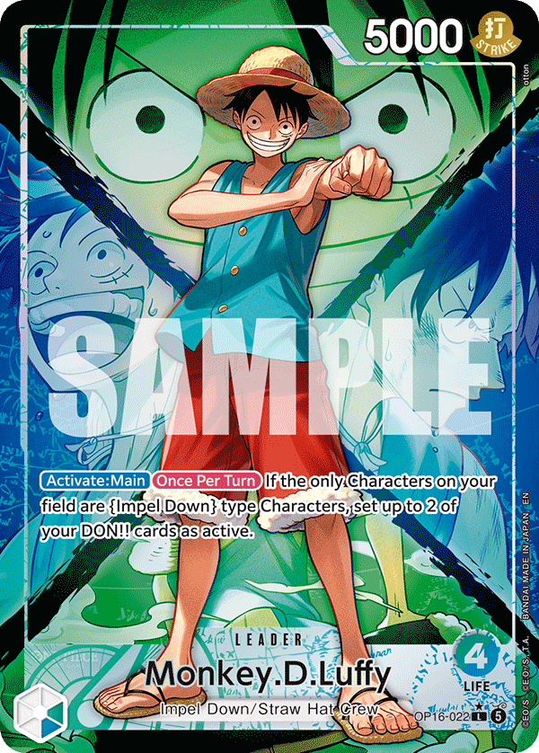 Monkey.D.Luffy (Leader) (OP16-022) (L) (Alternate Art)