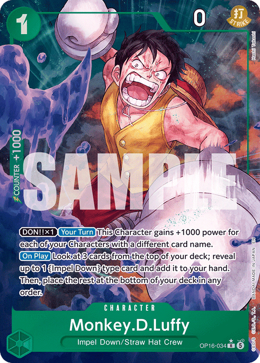 Monkey.D.Luffy (Character) (OP16-034) (R) (Alternate Art)