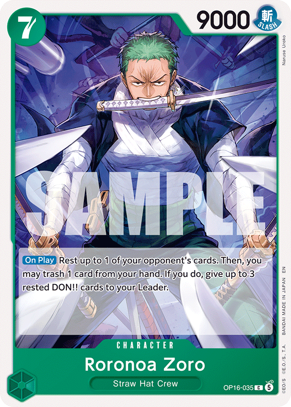Roronoa Zoro (Character) (OP16-035) (C)