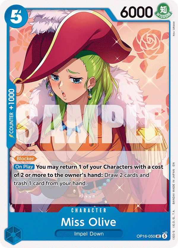 Miss Olive (Character) (OP16-050) (UC)