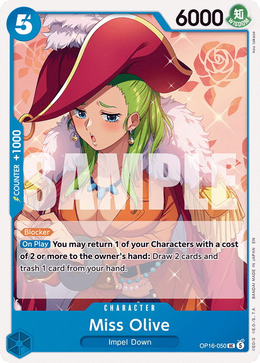 Miss Olive (Character) (OP16-050) (UC)
