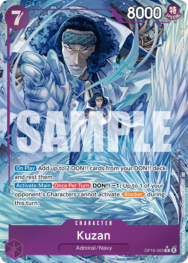 Kuzan (Character) (OP16-063) (R) (Alternate Art)
