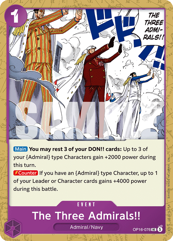 The Three Admirals!! (Event) (OP16-076) (UC)